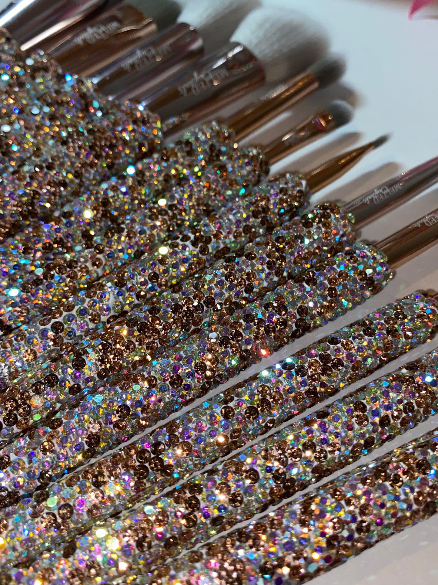 Melted Crystals Bling Makeup Brushes