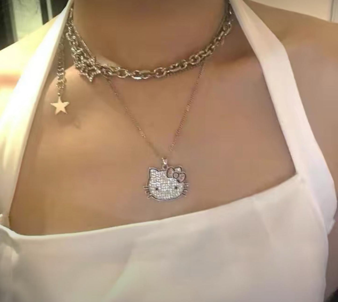 Y2K Kitty Necklace
