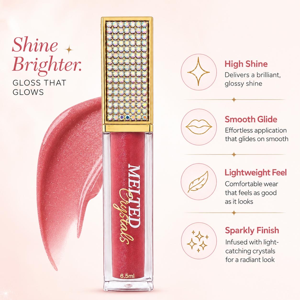 Melted Crystals Colour POP Bling Lipgloss