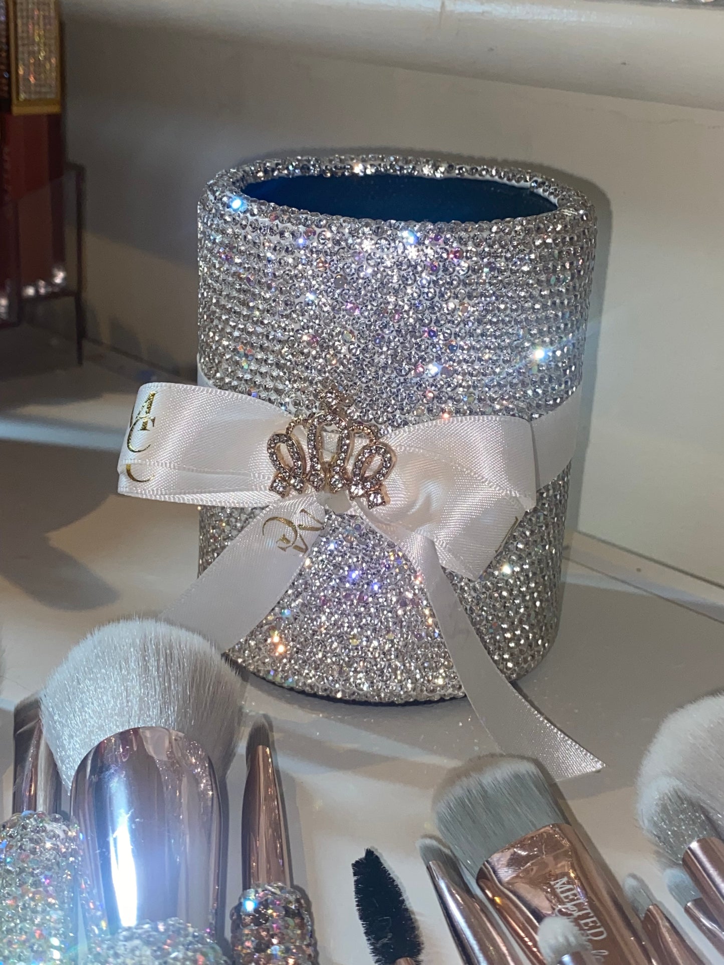 Melted Crystals Bling Makeup Brush Holder